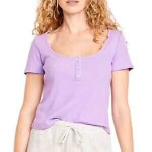 NWT Old Navy Waffle Lounge Short Sleeve Top in Lilac